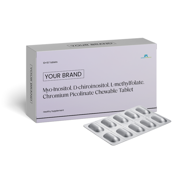 Myo-Inositol, D-chiroinositol, L-methylfolate, Chromium Picolinate Chewable Tablet